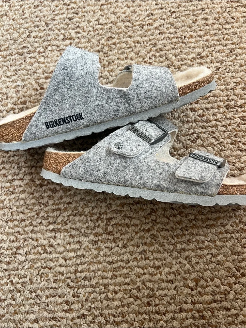 Birkenstock Women’s Arizona Wool Double-Buckle Slide Sandals